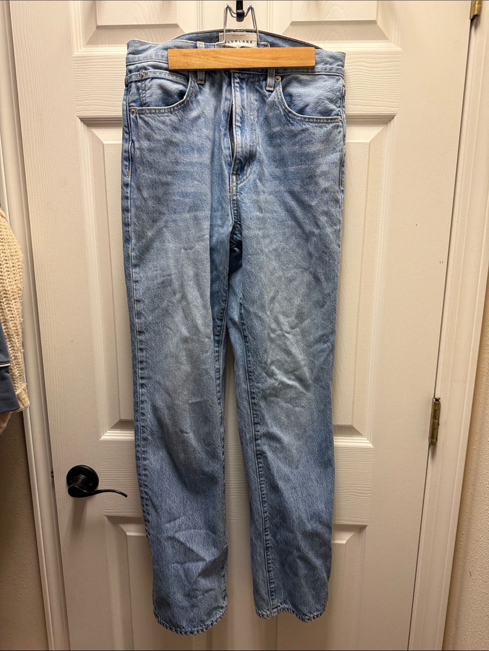 Light Blue Straight-Leg Jeans
